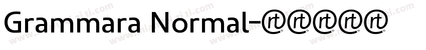 Grammara Normal字体转换
